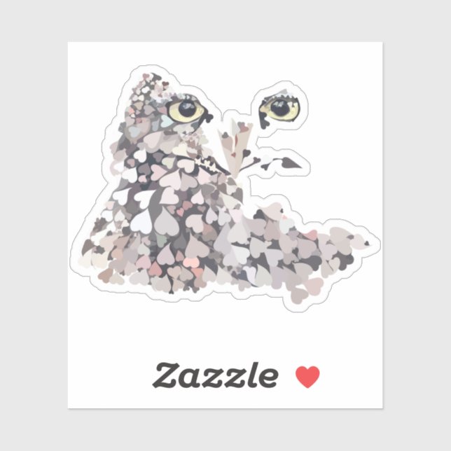 Adesivo Coruja Meu Coração (Folha)