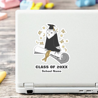 Adesivo Coruja na Pré-escola de Gown/Graduação no Jardim d