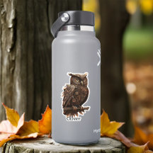 Coruja Steampunk Com Seu Nome