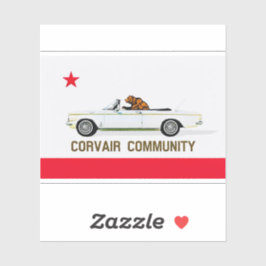 Adesivo Corvair Community California EM flag