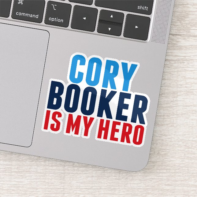 Adesivo Cory Booker é o meu Laptop Herói (Detalhe)