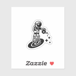Adesivo Cosmic Rain – Astronaut Watering Stars Sticker
