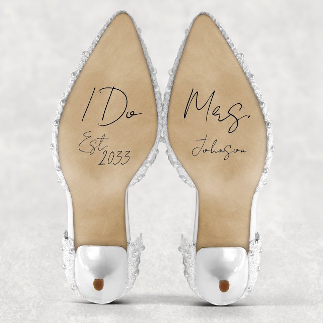 Adesivo Costumo Fazer Calçados de Casamento da Sra. Bride  (Custom I Do Mrs Bride Wedding Shoes Decal Vinyl
)