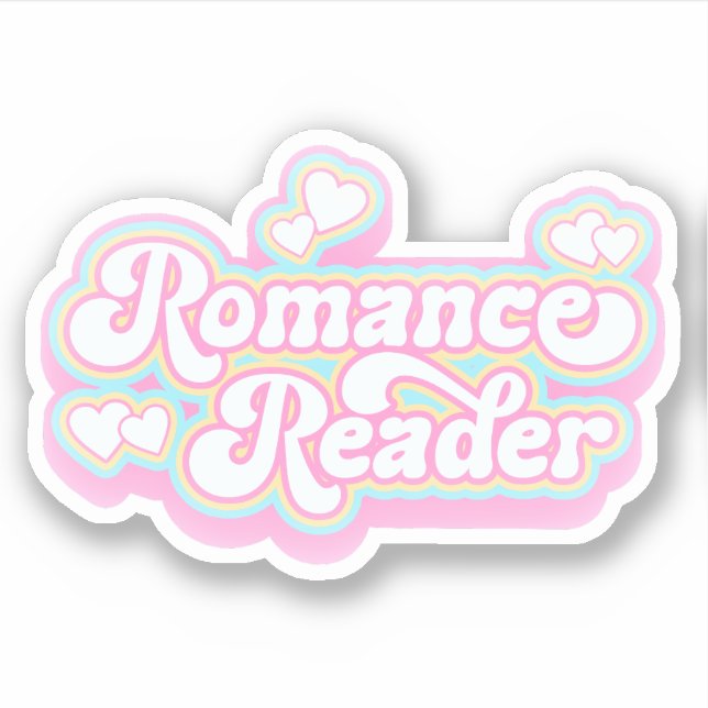 Adesivo Cota do Lover do Livro Retro do Romance Reader Pas (Frente)