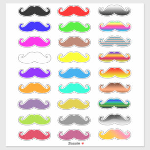 Adesivo Cotovelo Colorido Mustaches