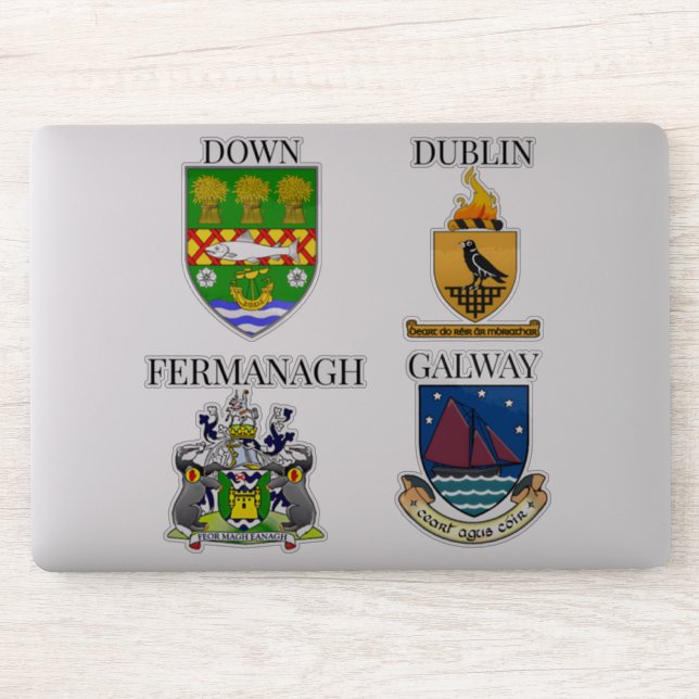 Adesivo County Crests of Ireland Sticker Series 9-12 (Computador)