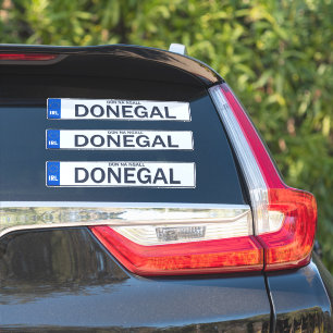 Adesivo County Donegal Irish Reg Plate Decal Stickers x 3