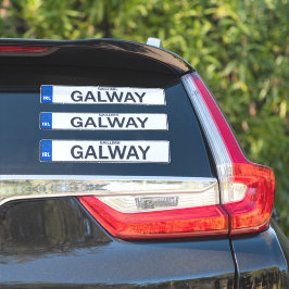 Adesivo County Galway Irish Reg Plate Decal Stickers x 3