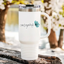 Adesivo Courageous Word Flower Laptop | Die-Cut Sticker