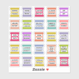 Adesivo Courses Binder Divider Tab Student Study Index Tab