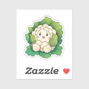 Adesivo Couve-flor Kawaii
