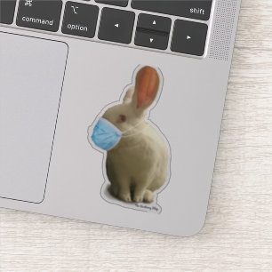 Adesivo COVID Mask Bunny Sticker (Limpar)