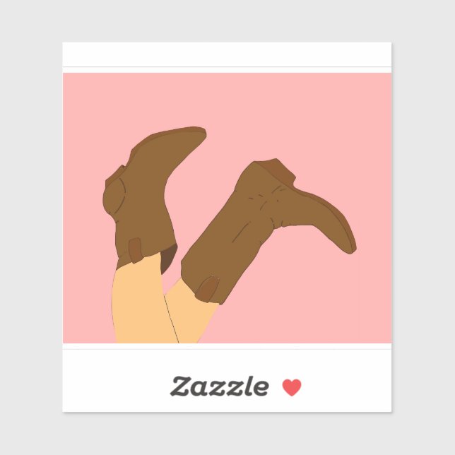 Adesivo Cowboy Boots (Folha)