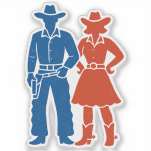 Adesivo Cowboy & Cowgirl Americana