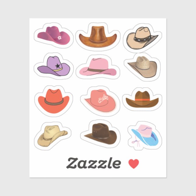 Adesivo Cowboy Hat Stickers (Folha)