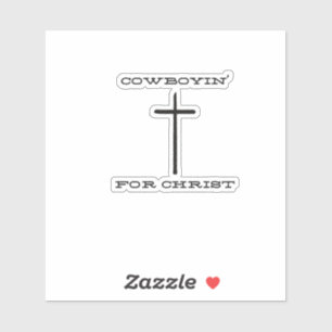 Adesivo Cowboyin' para Cristo