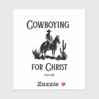 Adesivo Cowboying for Cristo Vinyl Sticker