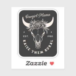 Adesivo Cowgirl country mãe negra do oeste da estética gót