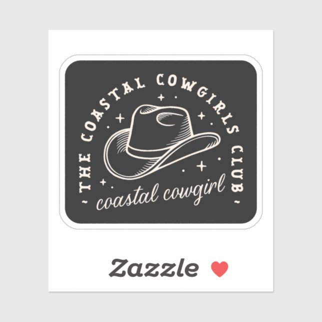 Adesivo Cowgirl da discoteca costeira negro da estética oc (Folha)