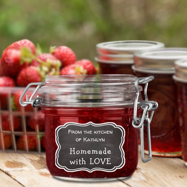 Adesivo Cozinha Chalkboard de NAME Homemade com AMOR (Criador carregado)