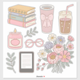 Adesivo Cozy Aesthetic Sticker Pack Digital Planner Clipar