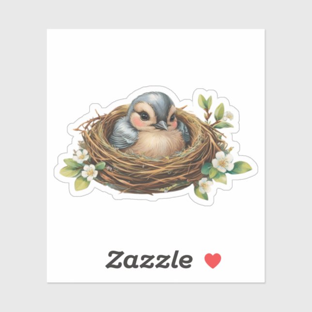 Adesivo Cozy Bird Nest Sticker (Folha)