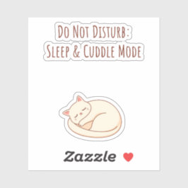 Adesivo Cozy Cat in Sleep Mode