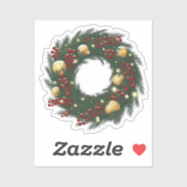 Adesivo Cozy Christmas Deer with Ornamen Cut Vinyl Sticker