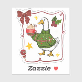 Adesivo Cozy Christmas Goose Holiday Design