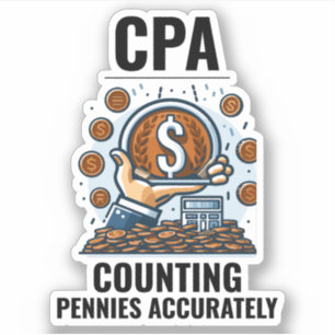 Adesivo CPA: Arranjando Arte de Penny Precision Engraçado