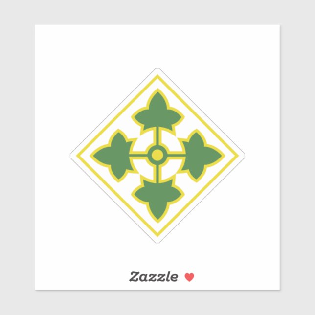 Adesivo crachá 4ª Divisão de Infantaria (Folha)