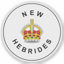 Adesivo Crachá Britânico de Novas Hébridas, Vanuatu (1906-