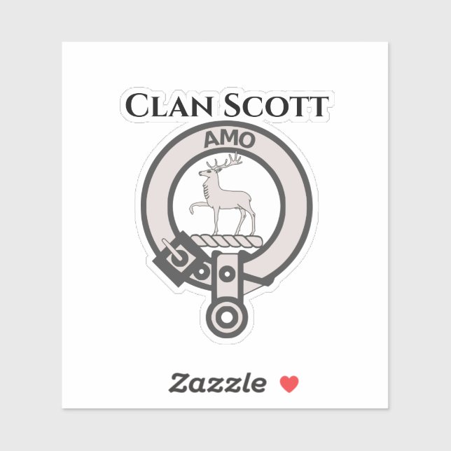 Adesivo Crachá de Clan Scott Crest (Folha)