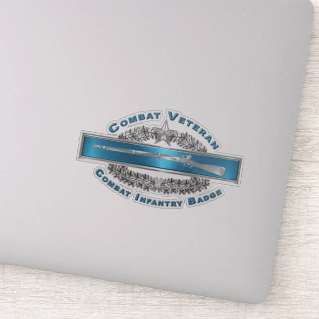 Adesivo CRACHÁ de Combate Veterano à Infantryman do CIB St (Detalhe)