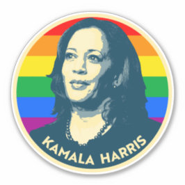 Adesivo Crachá KAMALA HARRIS PRIDE