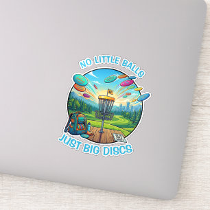 Adesivo Crachá Retro de Disc Golf Engraçado Ilustração Vin