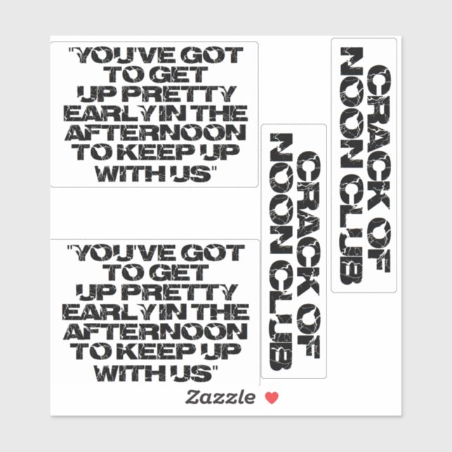 Adesivo Crack do Noon Club! Junte-se ao nosso clube (Folha)