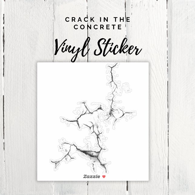 Adesivo Crack no Vinheta Concreto (Crack in the Concrete Sticker)