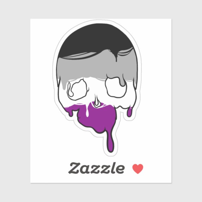 Adesivo Crânio de Driblagem do Orgulho Ace (Folha)