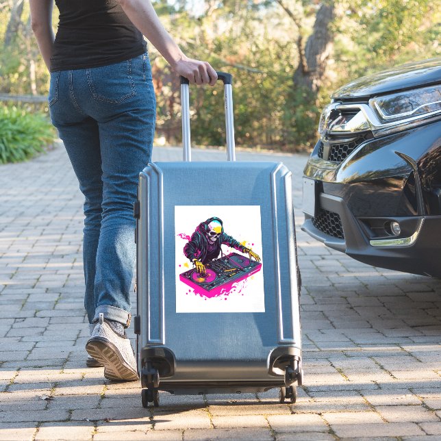 Adesivo Crânio de pipoca assustador - Esqueleto de filme d (Mala Insitu)