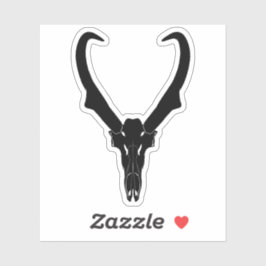 Adesivo Crânio de Pronghorn Personalizável