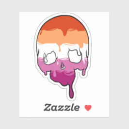 Adesivo Crânio do Orgulho Lésbico