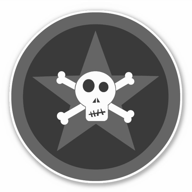 Adesivo Crânio e Crossbones (Frente)
