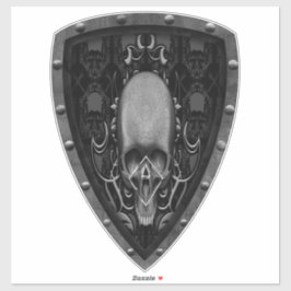 Adesivo crânio Padrão floral