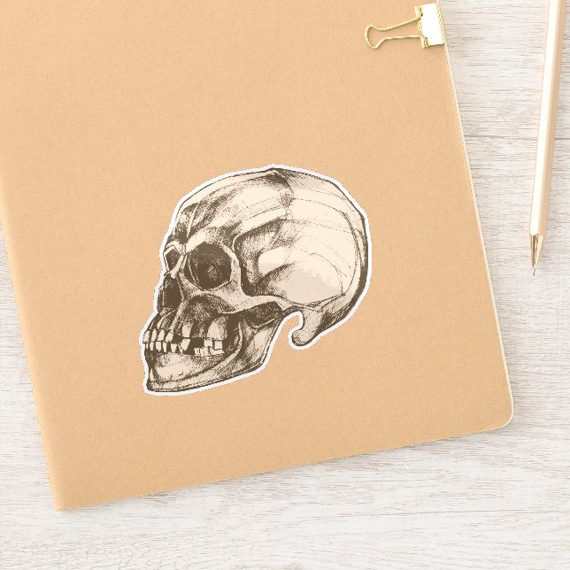 Adesivo Cranium de Halloween em Vinil (Notebook)
