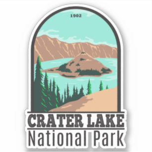 Adesivo Crater Lake National Park Oregon Vintage