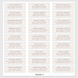 Adesivo Cream Rótulos de Endereço de Convidado Individua