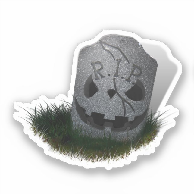 Adesivo Creepy R.I.P. Grave Stone Halloween (Frente)