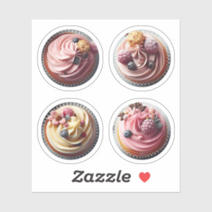 Adesivo Creme de Cupcake doce Cakes Muffins Foto de Rótulo