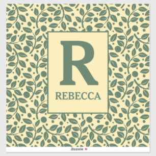 Adesivo Creme e Bagagem de Folha Verde